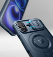 Armored case for iPhone 16, Dexnor CamProtect MagSafe, blue
