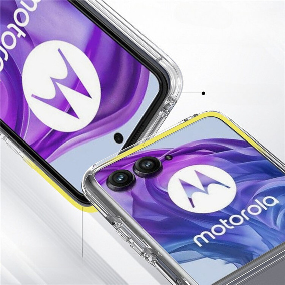 Case for Motorola Razr 50 Ultra, Fusion Hybrid, transparent