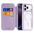 Dux Ducis case for iPhone 17 Pro, Skin X Pro, with flap, for MagSafe, purple