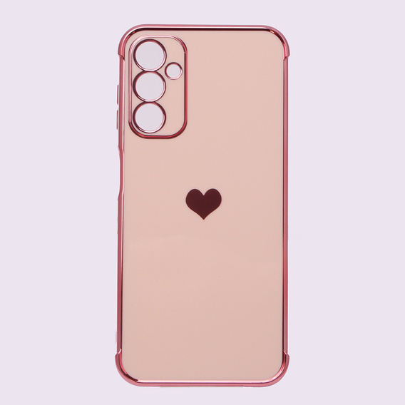 Case for Samsung Galaxy A14 4G/5G, Electro heart, pink rose gold