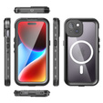 IP68 Waterproof Case for iPhone 15, SHELLBOX MagSafe, black
