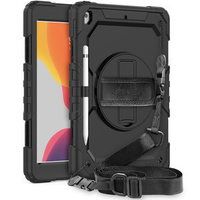 Armored Case for iPad 10.2" 2021/2020/2019 (9/8/7 gen.), protective 360 with stylus slot, black