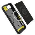 Spigen case for iPhone 16E, Rugged Armor MagSafe, black + Tempered Glass 9H