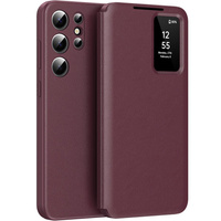Flip case for Samsung Galaxy S25+ Plus, Smart View Wallet, maroon