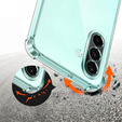 Case for Samsung Galaxy A26, Erbord Dropproof, transparent + Glass