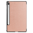 Case for Samsung Galaxy Tab S9 FE, Tri-fold, pink rose gold