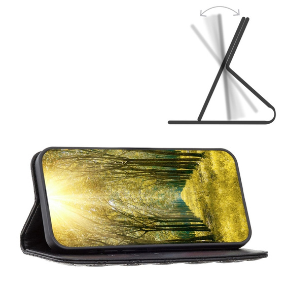 Flip case for Samsung Galaxy A35 5G, Wallet, BINFEN COLOR, black