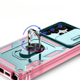 Case for Samsung Galaxy S23 Ultra, CamShield Slide, green / pink