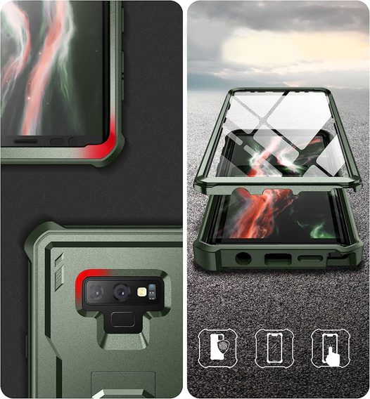Armored case for Samsung Galaxy Note 9, Dexnor Full Body, green