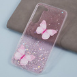 Case for Samsung Galaxy S24, Glitter Butterfly, pink