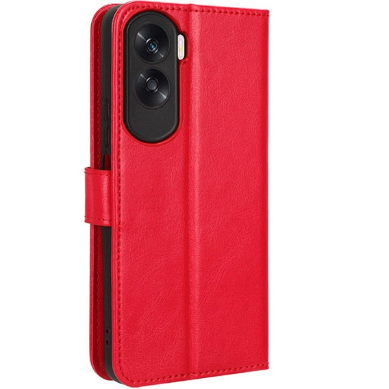 Flip case for Honor 90 Lite 5G, Crazy Horse Wallet, red