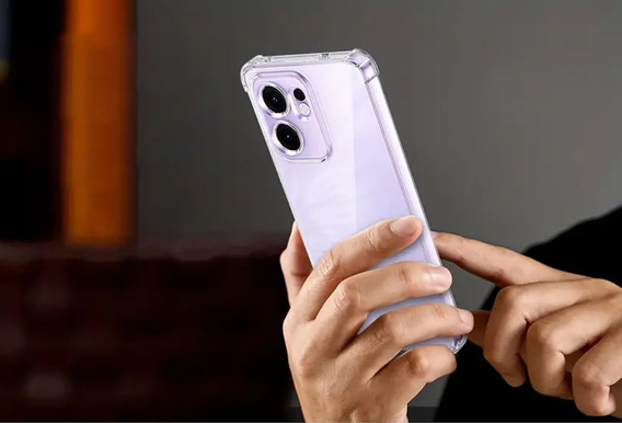 Case for Oppo Reno 14F, reinforced, with camera protection, transparent