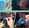 Case for Samsung Galaxy S25 Ultra, for MagSafe, ERBORD Matt Case, maroon + Screen Glass