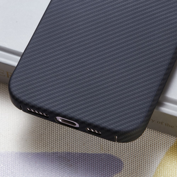 Case for iPhone 16 Plus, Aramid Fiber Cover, black