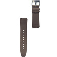 22mm Genuine Leather Coated Silicone Watch Band - Grey