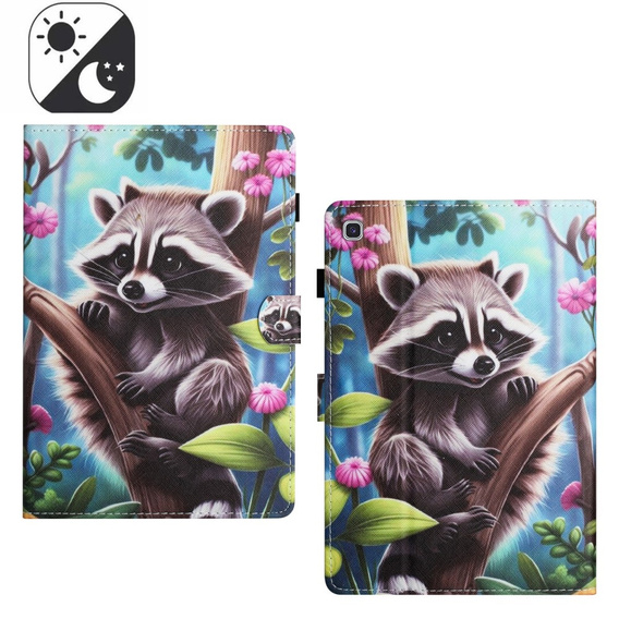 Case for Samsung Galaxy Tab S6 Lite 2022 / 2020, with flap, raccoon