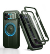 Armored case for iPhone 12 / iPhone 12 Pro, Dexnor CamProtect MagSafe, green (Two frames)