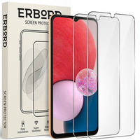 2x Tempered Glass for Samsung Galaxy A13 4G/5G, ERBORD 9H Hard Glass for phone screen