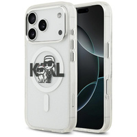 Karl Lagerfeld IML Glitter Karl and Choupette MagSafe Case for iPhone 17 Pro