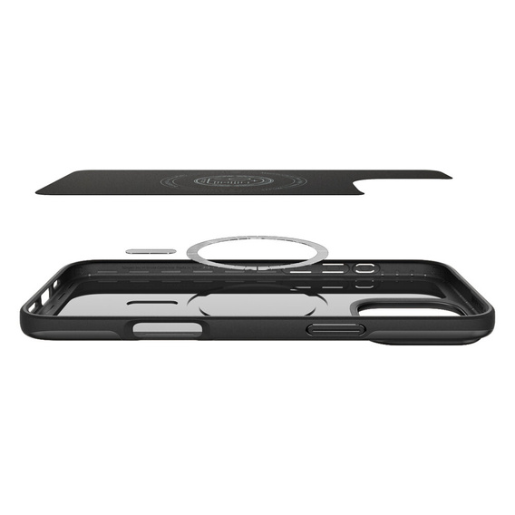 Spigen case for iPhone 16 Pro Max, Thin Fit Mag, black + 9H tempered glass