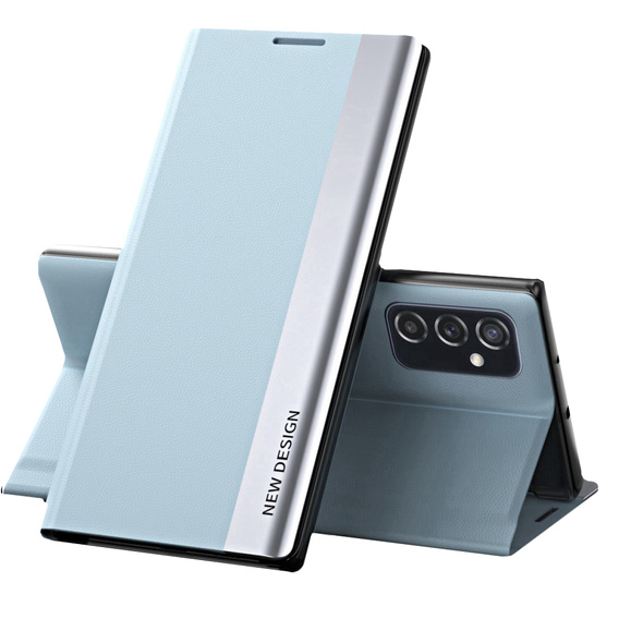 Flip case for Samsung Galaxy M23 5G / M13, Side Magnetic, light blue