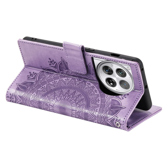 Flip case for OnePlus 12 5G, Mandala, purple