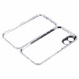 Case for iPhone 16, Magnetic Dual Glass, silver