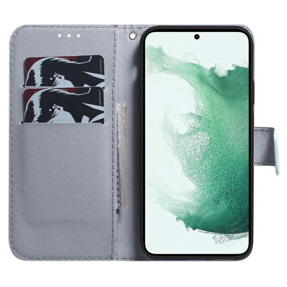 Flip case for Samsung Galaxy A14 4G/5G, Wallet, Sakura, blue