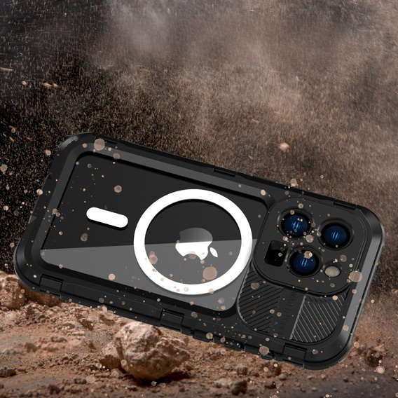 IP68 Waterproof Case for iPhone 14 Pro, SHELLBOX MagSafe, black