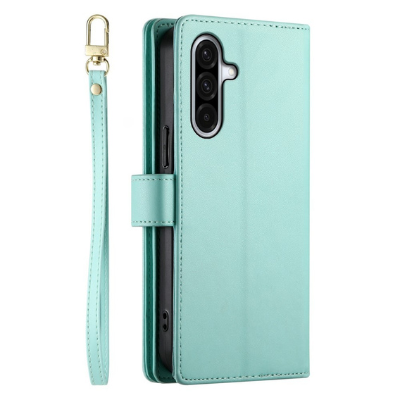 Flip case for Samsung Galaxy A56 5G, Wallet Zipper Pocket, green