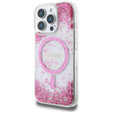 GUESS Resin Bottom Glitter MagSafe Case for iPhone 16 Pro Max
