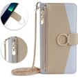 Flip case for Samsung Galaxy A53 5G, Wallet Zipper Pocket, with mirror, blue