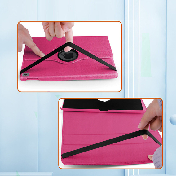 Case for iPad 11" 2025 A16 (11 gen.) / iPad 10.9" 2022 (10 gen.), Rotating 360, pink