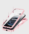 Case for iPhone 16E, Shockproof, with glass, for MagSafe, pink