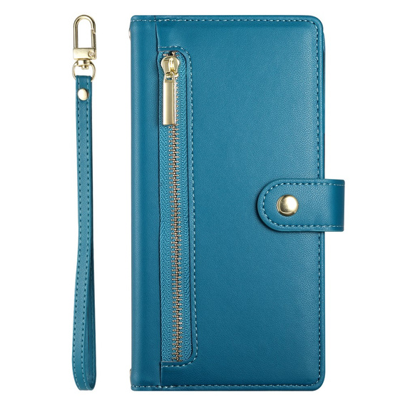 Flip case for Oppo Reno 13 Pro 5G, Wallet Zipper Pocket, blue