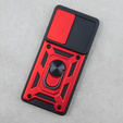 Case for Oppo Reno 10 / 10 Pro, CamShield Slide, red