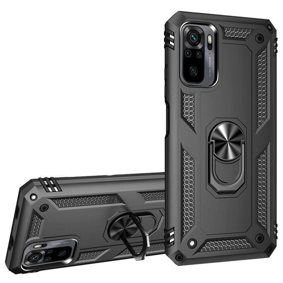 Armor Case for Xiaomi Redmi Note 10/10S, Nox Case Ring, black