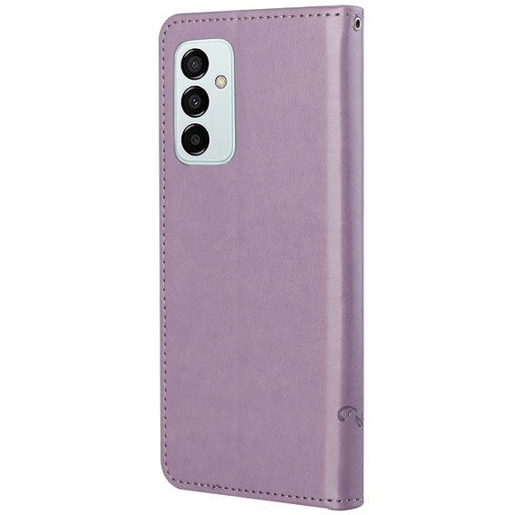 Flip case for Samsung Galaxy M23, Butterfly, purple