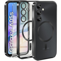Case for Samsung Galaxy A05s, Electro MagSafe, black + Screen Glass