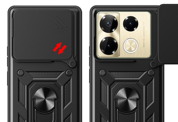 Case for Infinix Note 40 Pro, CamShield Slide, black