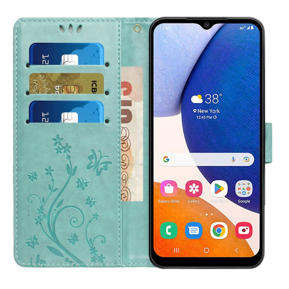 Flip case for Samsung Galaxy A14 4G/5G, Mandala Flower, green