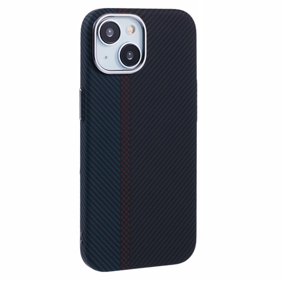 MagSafe's iPhone 15 Case, Carbon Fiber, black / blue
