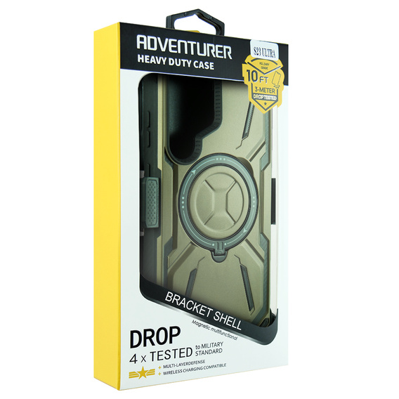 Case for Samsung Galaxy S23 Ultra, Heavy Duty Ring Belt Clip, green