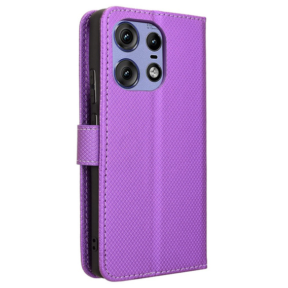 Flip case for Motorola Edge 50 Pro, Wallet Smart Magnet, purple