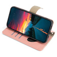 Flip case for Samsung Galaxy A56 5G, Wallet Zipper Pocket, with mirror, pink
