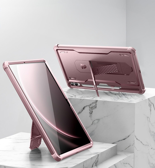Armored case for Galaxy Tab S9 FE+ Plus 12.4, Dexnor Full Body, pink