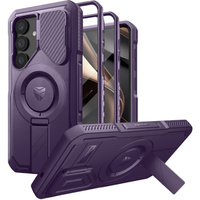 Armored case for Samsung Galaxy S25+ Plus, Dexnor CamProtect MagSafe, purple (Two frames)