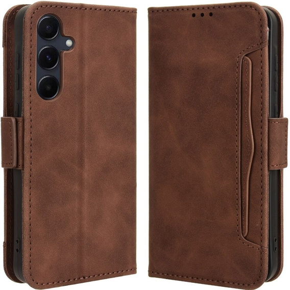 Flip case for Samsung Galaxy A55 5G, Card Slot, brown