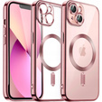 Case for iPhone 13, Electro MagSafe, pink + Screen Glass