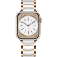 Bracelet Stainless for Apple Watch 1/2/3/4/5/6/7/8/SE/ULTRA (42/44/45/49 MM) - Rose Gold/White